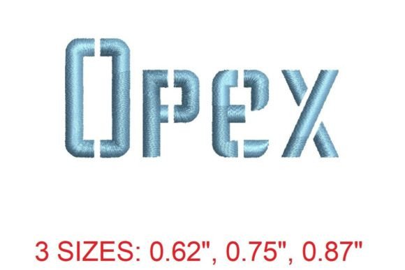 Opex Embroidery Font