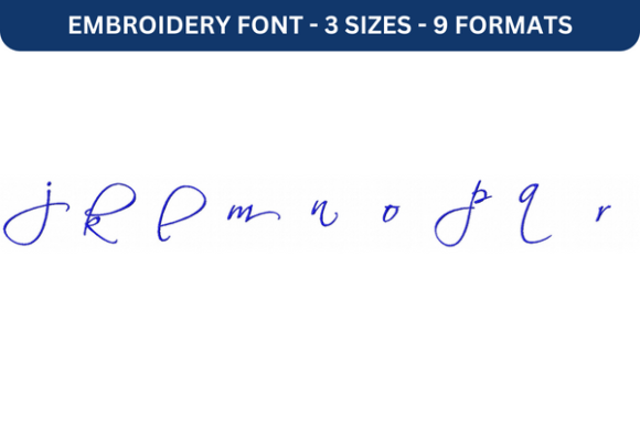 Scriptina Font Lower J to R